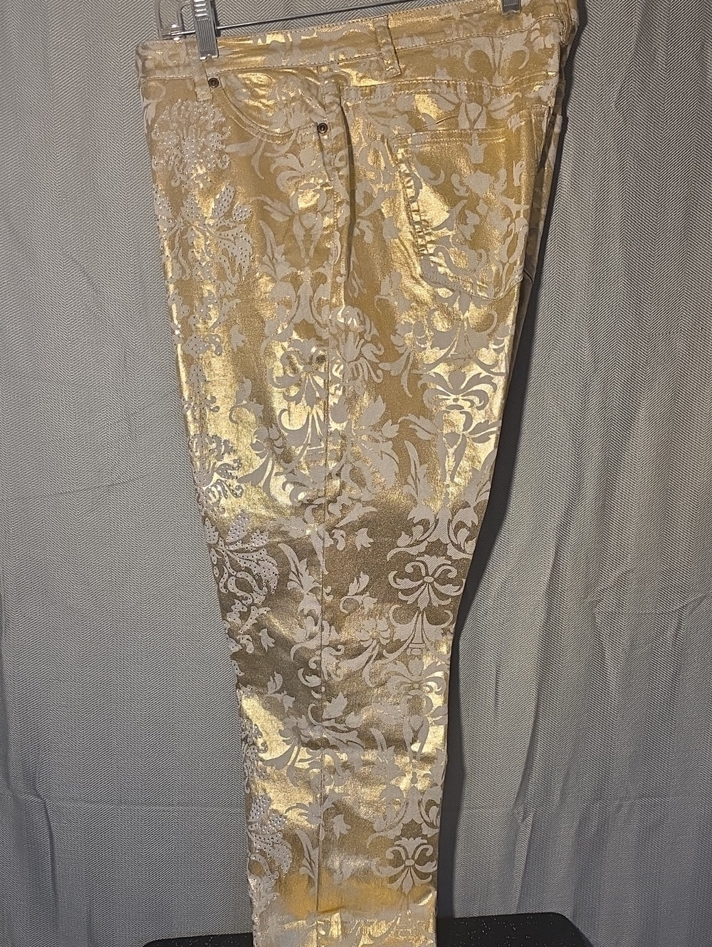 Denim 24/7 Metallic Gold Pants
